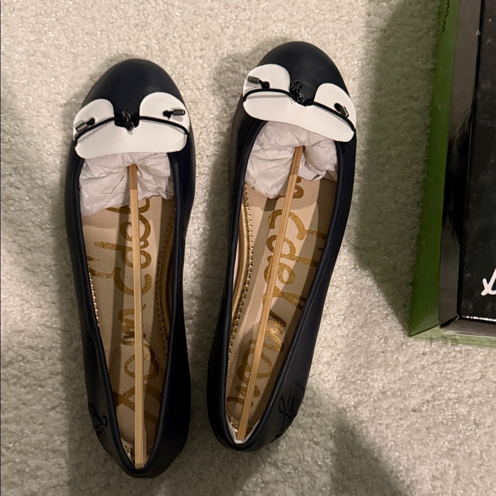 Sam Edelman Felicia Navy Leather Flats